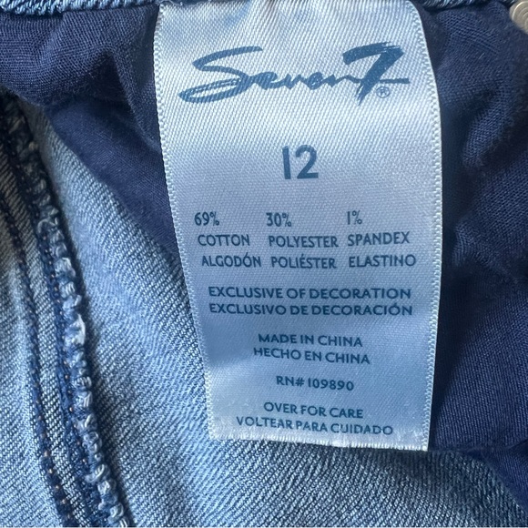 Seven 7 Bundle Weekend Short denim shorts 12 light wash mid-rise‎ casual summer - Picture 12 of 14